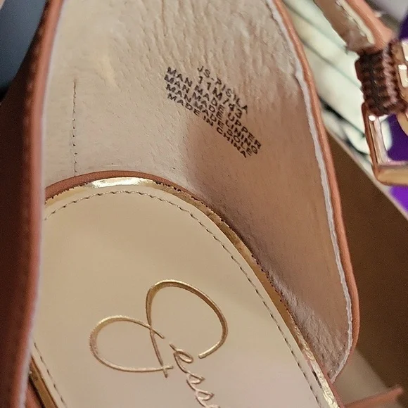 NWB Jessica Simpson Ginger Cookie Juba Calf Pisila Sandals Size 11M - Picture 4 of 6